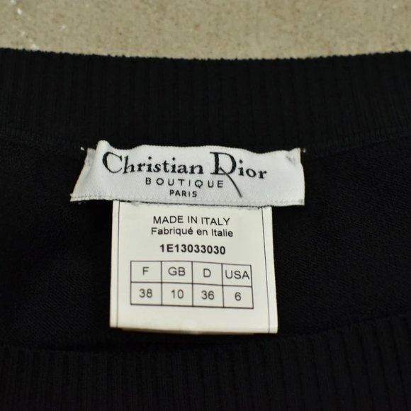 Y2K Vintage CHRISTIAN DIOR Pencil Skirt with Side Panels and Cutouts - Picture 8 of 9